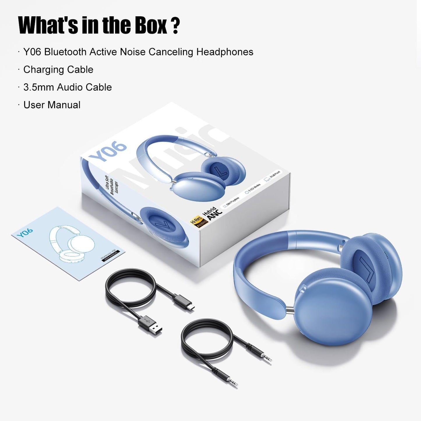 Wentronic™Y06 Wireless Noise Canceling Headphones