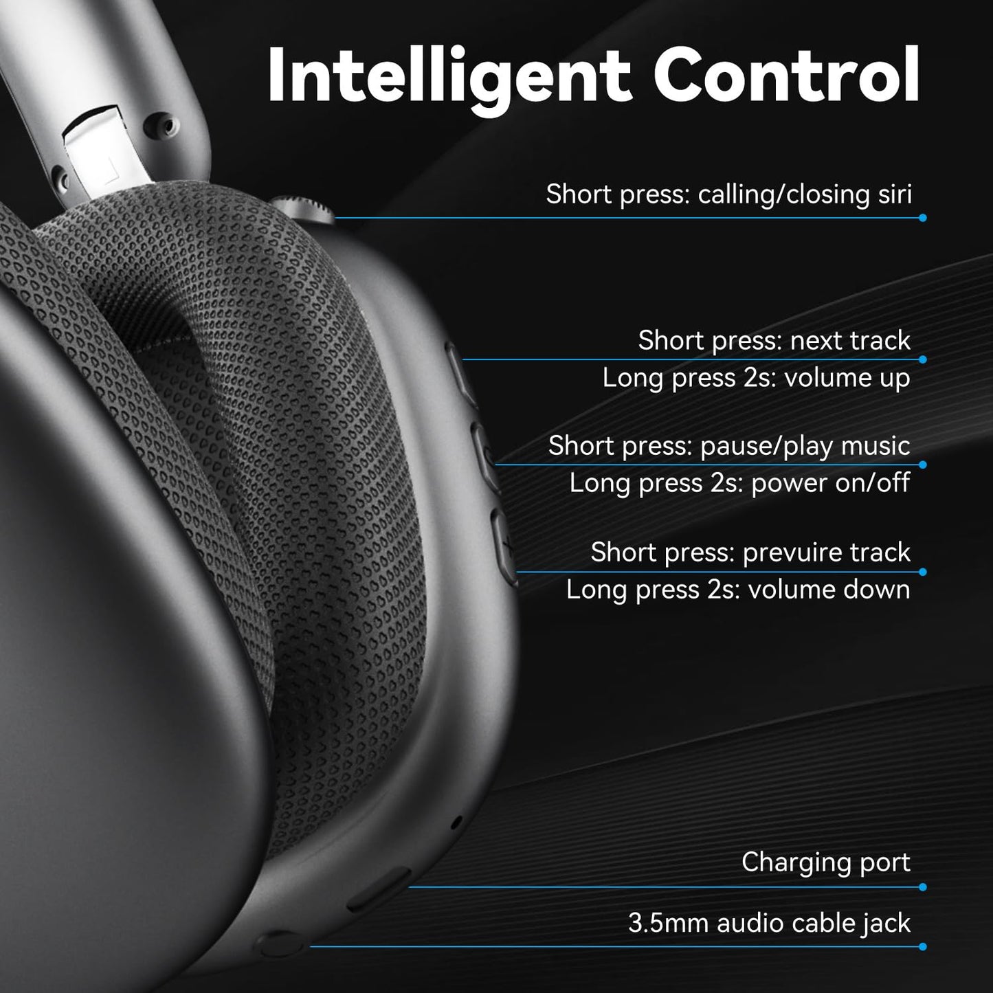GasyeSoy™ Y01 Wireless Over Ear Headphones