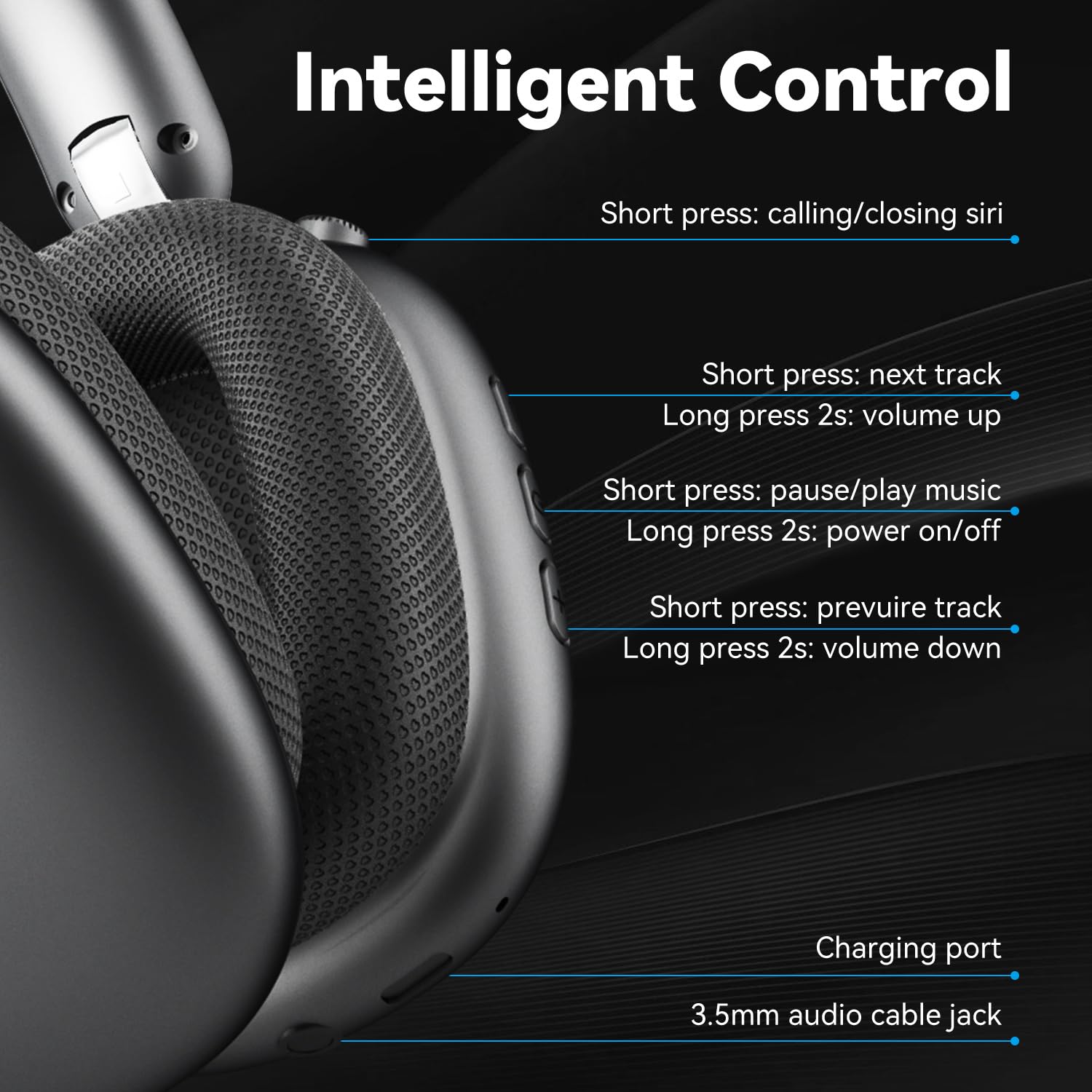 GasyeSoy™ Y01 Wireless Over Ear Headphones